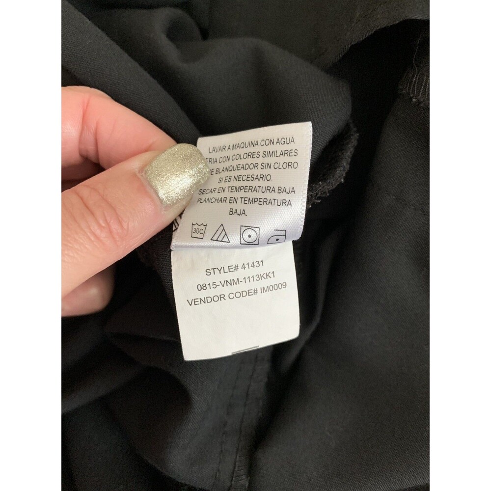 Grey’s Anatomy Active Grid Check Black White Scrub Top 41431 Women's Size XS - Picture 4 of 9